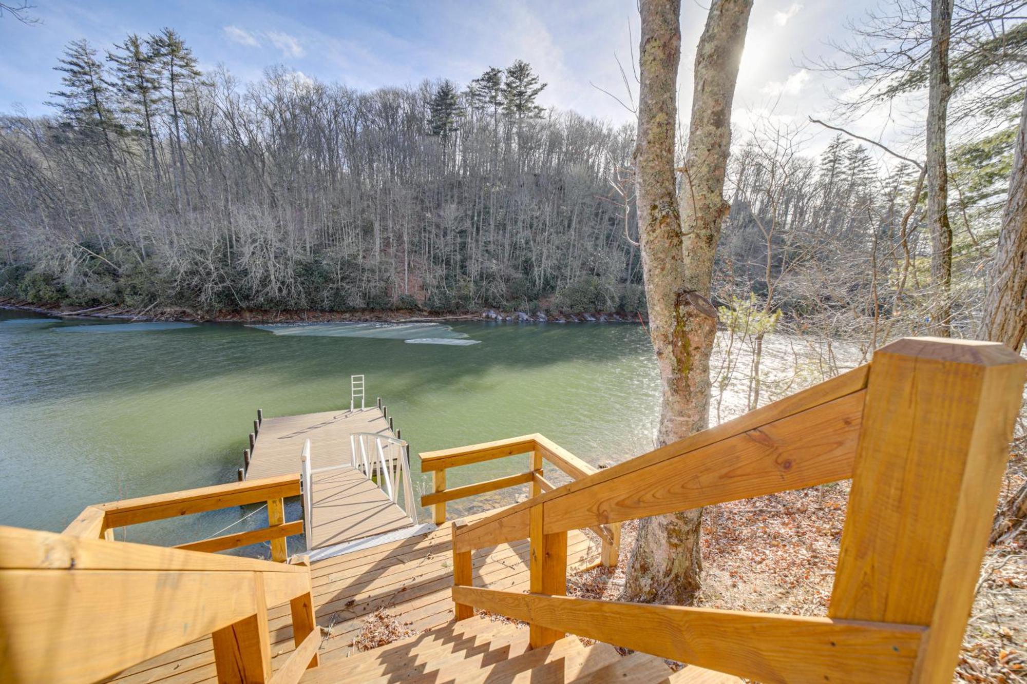 Lakeside Cashiers Cabin With Private Boat Dock! Cullowhee Luaran gambar